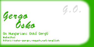 gergo osko business card